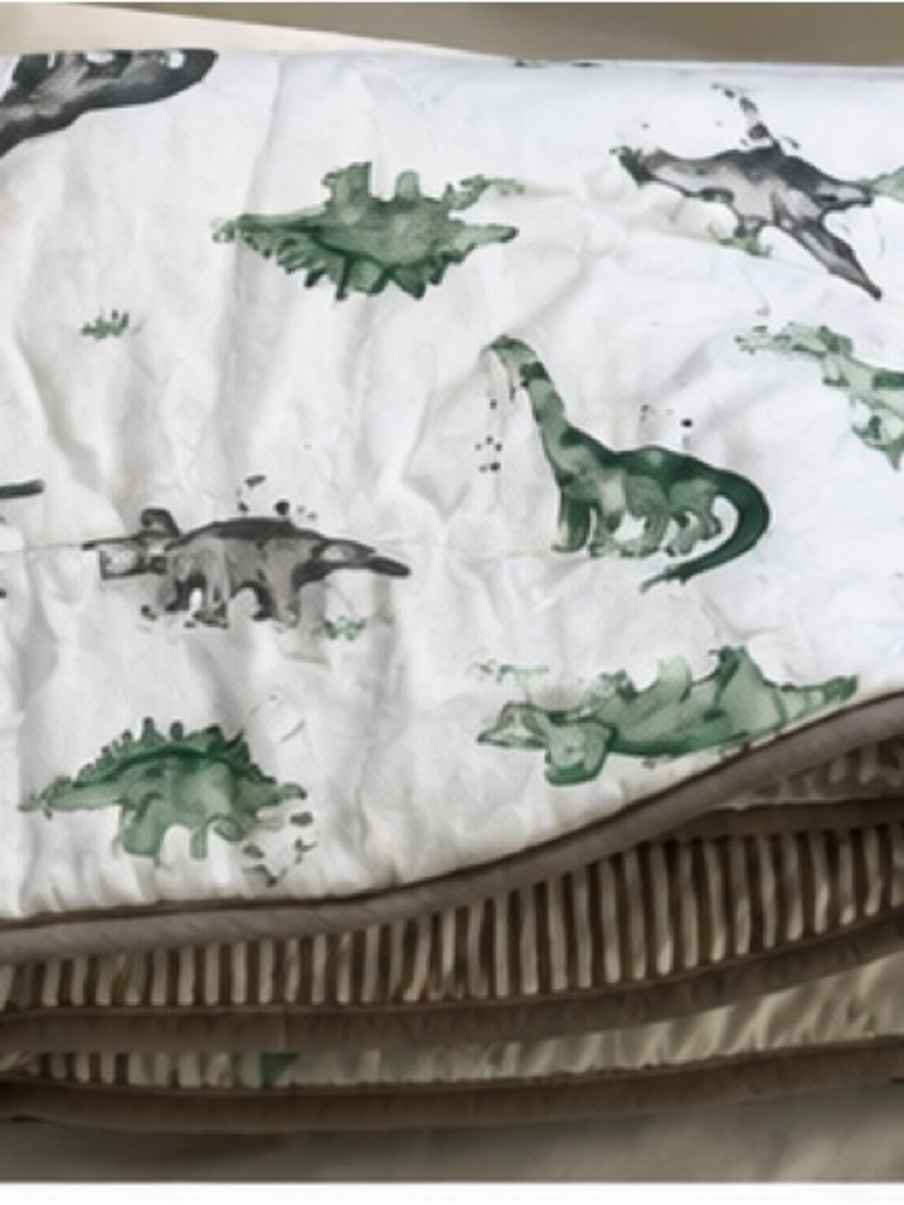 Burt’s Bees Baby Dinosaur Quilt + Fitted Crib Sheet Organic Cotton Discontinued